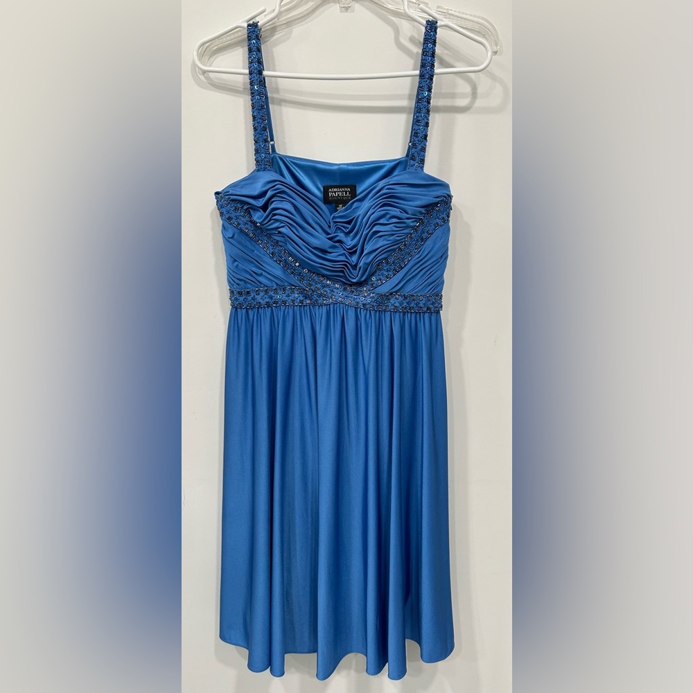 Adrianna Papell beaded cocktail dress fairycore